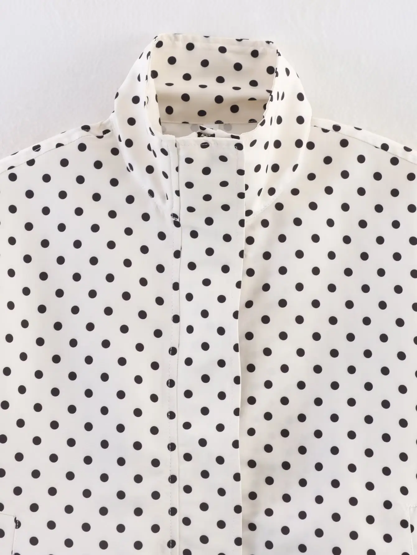 SLTNX Polka Dot Spring Autumn Short Coats Women's High Street Long Sleeve Jackets for Women 2026 Elegant Office Ladies Casual Ou