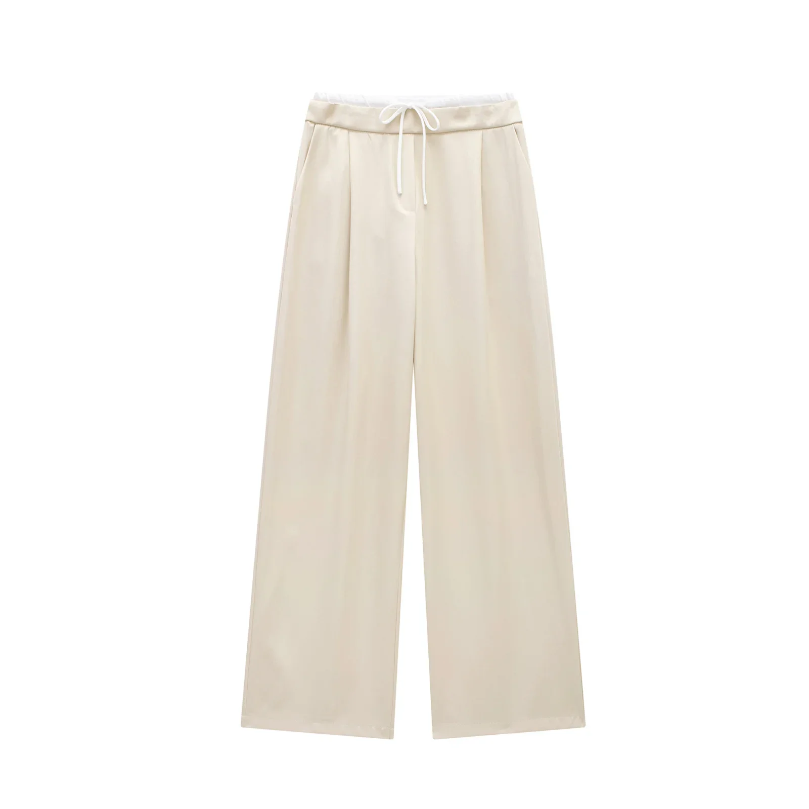 HXAO Women Pants Summer Baggy Pants For Woman Pleats Casual Black Pants Office Lace Up Fluid Trousers Boxer Gray Womens Pants
