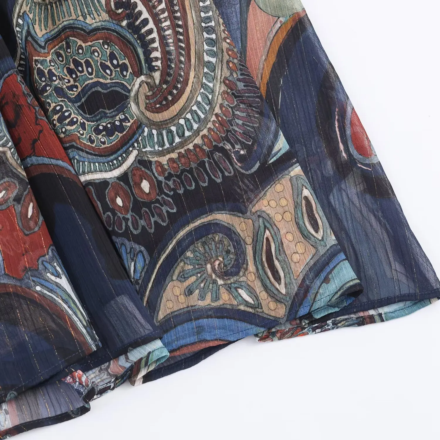 Summer New Skirts Women's 2026 New Fashion Retro Print High Waist Skirts Chic Summer Travel Joker Holiday Women's Skirts