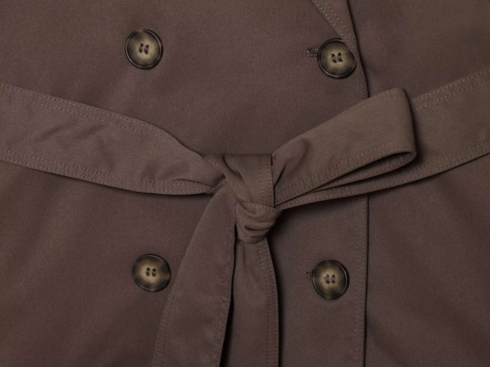 BSAY 2026 Women Short Trench Coat Lapel Double Breasted Belted Waist Long Sleeve Cropped Windbreaker Casual Commuter Outerwear