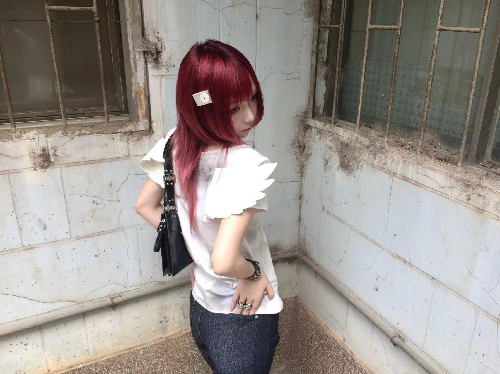 Karrram Trashy Y2k Angel Print T-shirt Grunge Aesthetics Short Sleeve Tops With Wings Vintage Fairycore Streetwear 2000s Retro