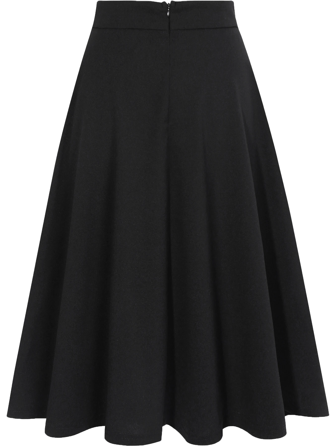 Women Elegant High Waist A Line Midi Skirt Pleated Flare Skirt Button Detail Solid Color Casual Office Work Party Chic Outfit