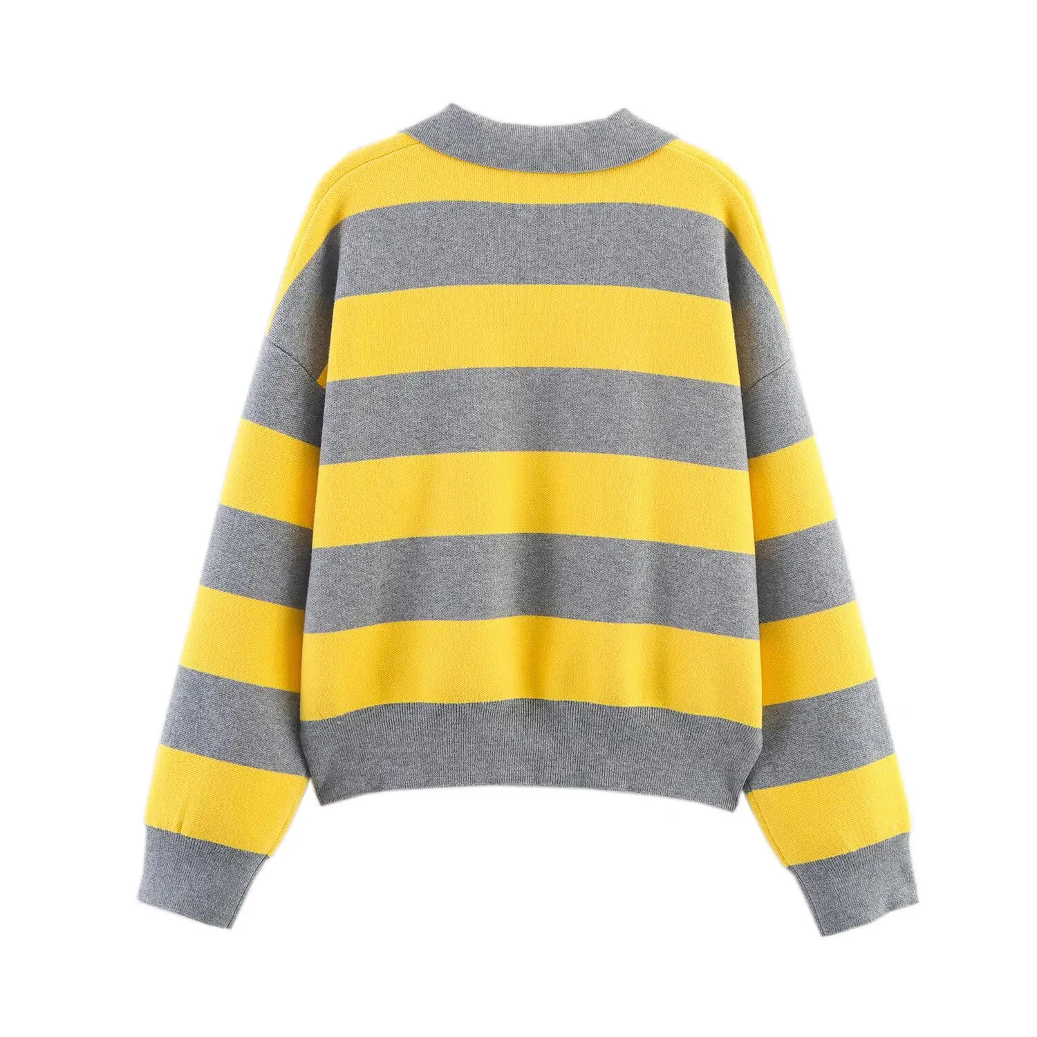 Nlzgmsj 2025 Autumn High Street Chic Women Striped Knitted Sweaters Women Full Sleeve Vintage Style Tops
