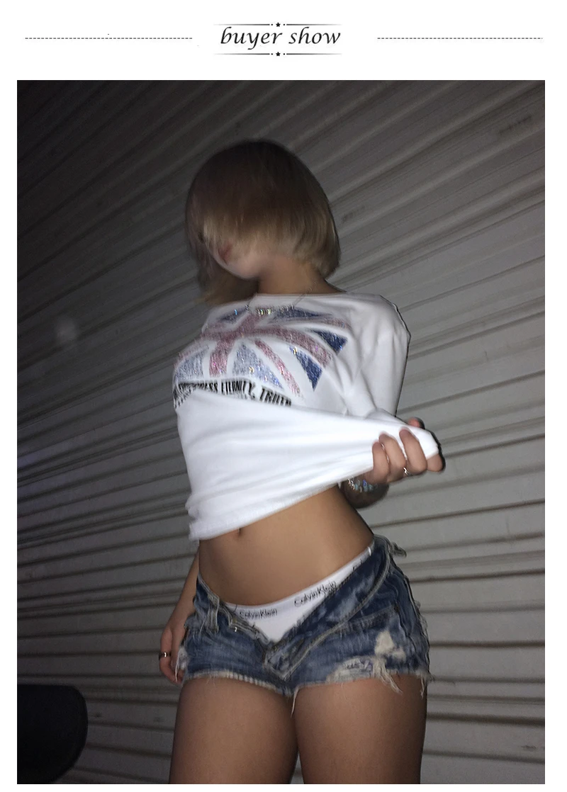 Karrcat Trashy Y2k Rhinestone Print T-shirt Grunge Aesthetics Short Sleeve Diamond Tshirt Vintage Punk Streetwear American Retro