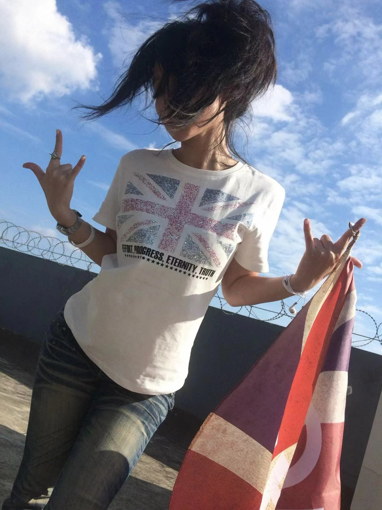 Karrcat Trashy Y2k Rhinestone Print T-shirt Grunge Aesthetics Short Sleeve Diamond Tshirt Vintage Punk Streetwear American Retro
