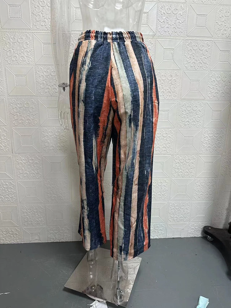 2026 Summer Cotton Linen Pants Women Drawstring High Waist Elastic Casual Trousers Breathable Female Bottoms Loose Pencil Pants