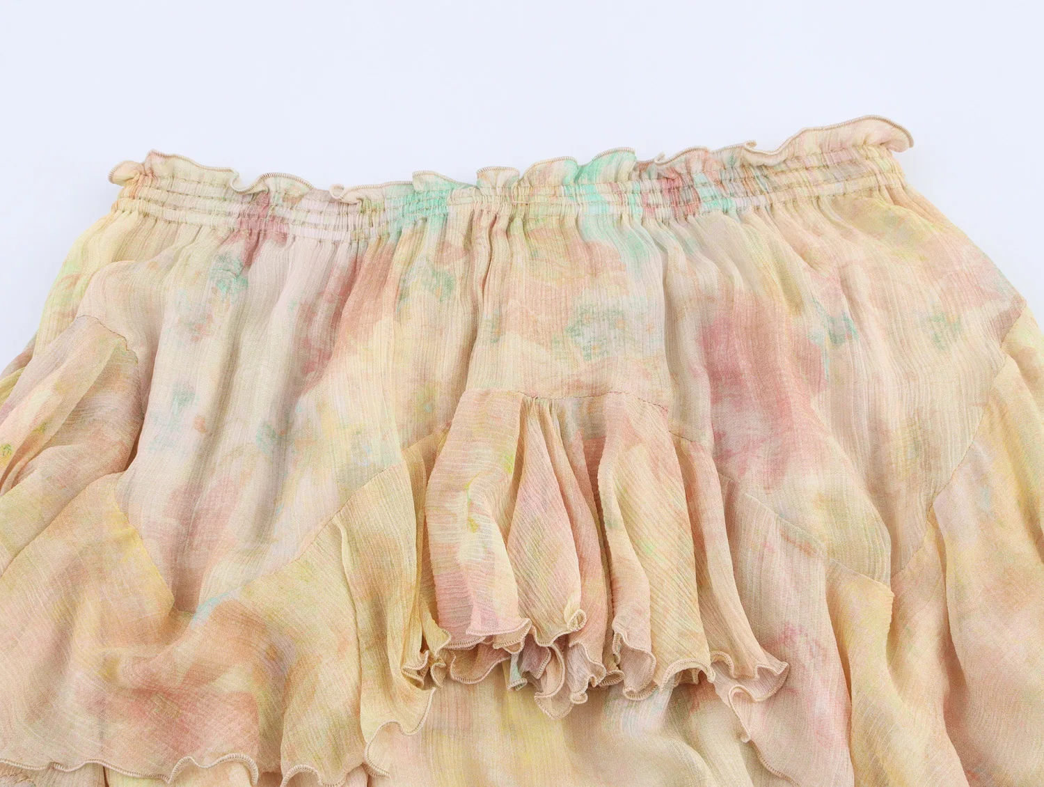 KONDALA Women Elegant Hippie Skirt Gradient Print Tiered Ruffled Long Skirts 2026 Summer Holiday High Street Boho Lady Skirts