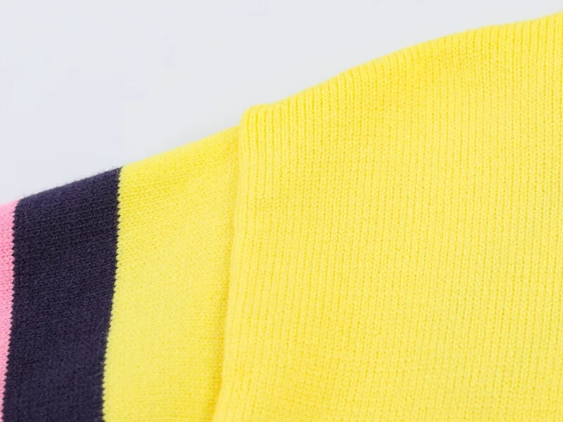 2026 New Dopamine Color Striped Polo Knit T-shirt Women Short Sleeve Lapel Knit Top Casual Daily Wear Outfits Summer Fashion