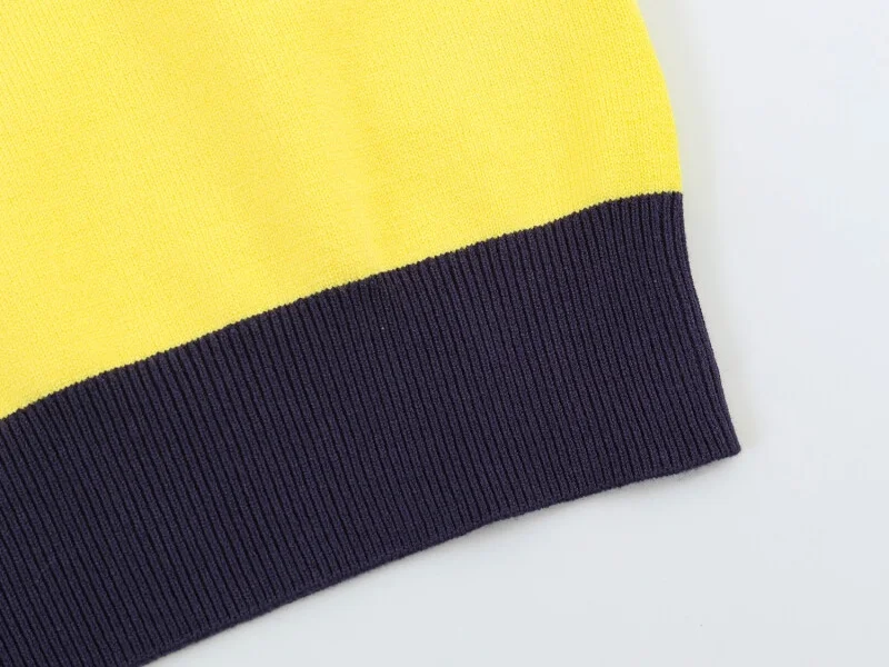 2026 New Dopamine Color Striped Polo Knit T-shirt Women Short Sleeve Lapel Knit Top Casual Daily Wear Outfits Summer Fashion