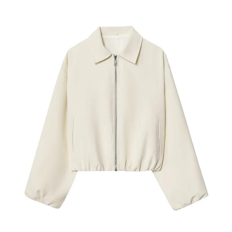 MUJER 2025 Women's Bomber Jacket Zip Puffed Varsity Jackets for Women Cropped Demi-season Jacket for Women Coats New Outerwears