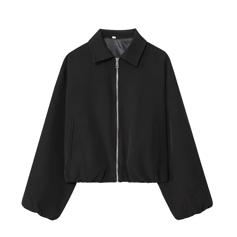MUJER 2025 Women's Bomber Jacket Zip Puffed Varsity Jackets for Women Cropped Demi-season Jacket for Women Coats New Outerwears