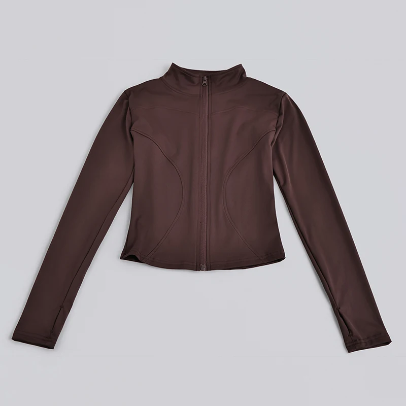 S-3XL Women Full Zip Yoga Jacket Thumb Hole Slim Fit Breathable Athletic Top for Gym Running Workout Training&Daily Casual Wear