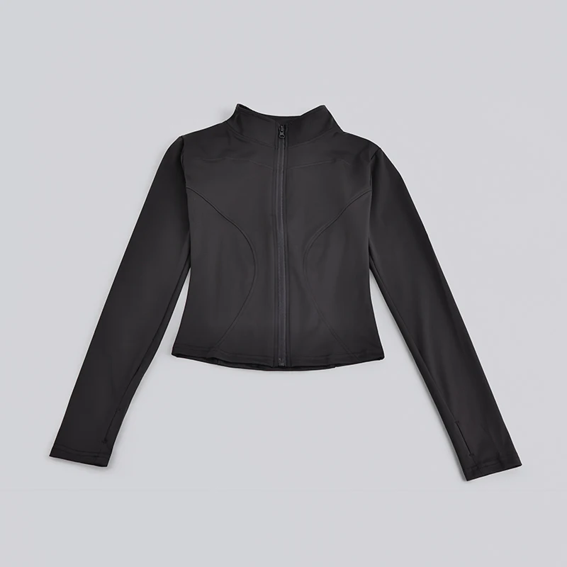 S-3XL Women Full Zip Yoga Jacket Thumb Hole Slim Fit Breathable Athletic Top for Gym Running Workout Training&Daily Casual Wear