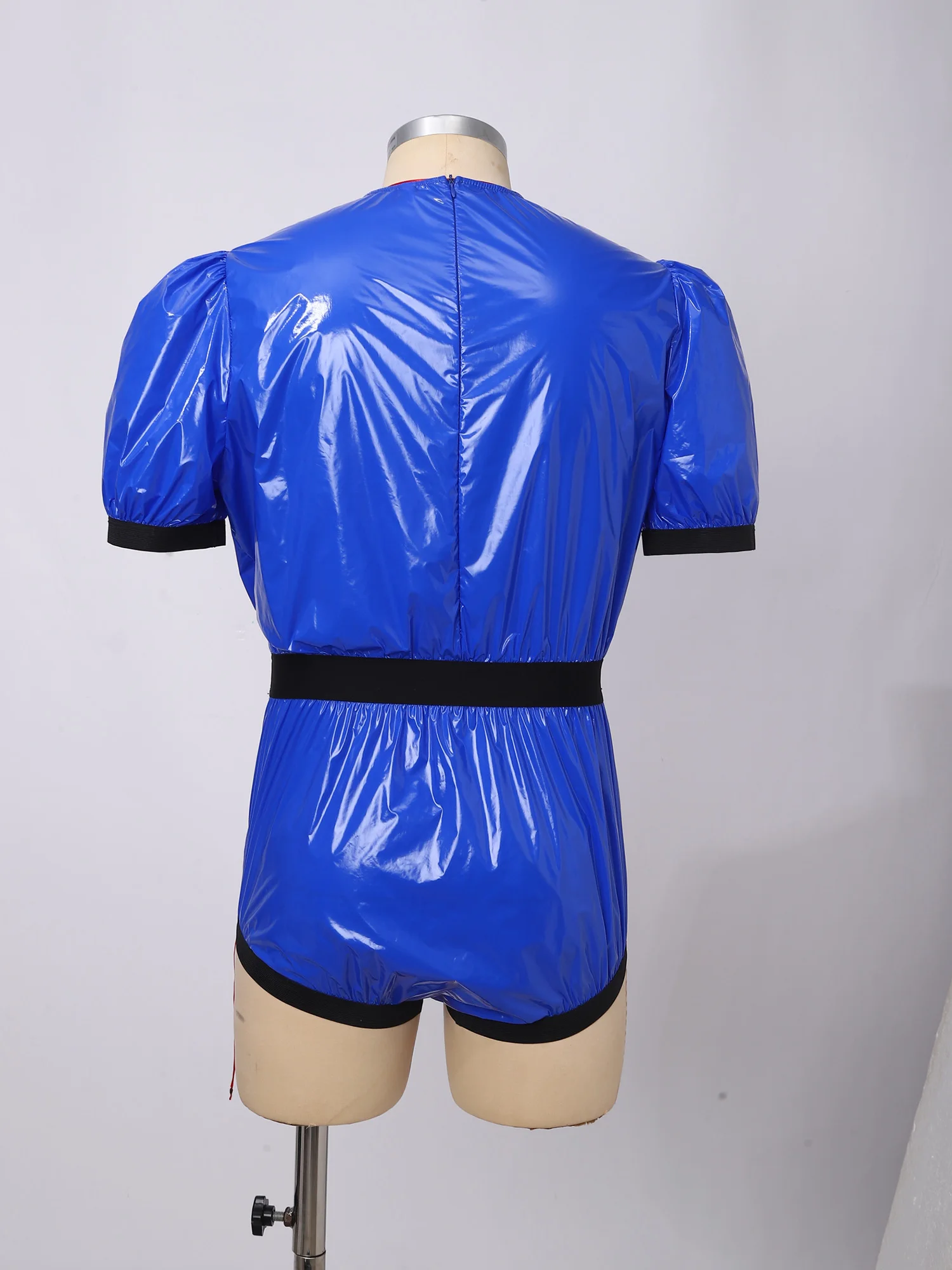Men Women Waterproof Glossy Bodysuit Leak-proof Washable Diaper Cover Elderly Bedridden Special Needs Adaptive Jumpsuit Swimwear