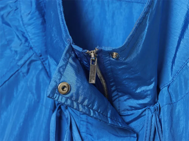 Guobioziy Women's Nylon Jacket 2026 Spring and Autumn Solid Color New Zipper High Collar Fashion Street Style Women's Coat