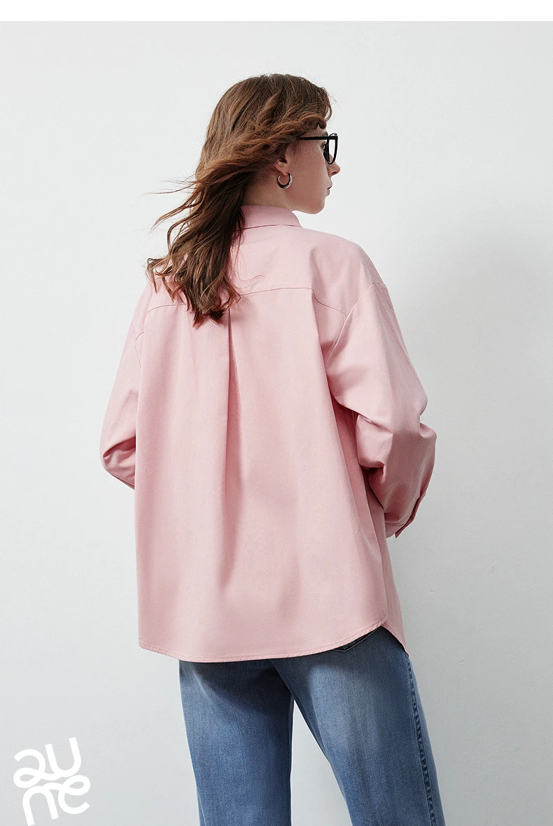 TOYOUTH Women's Color Block Heart Embroidery Blouse 2026 Summer New Pure Cotton Loose Button Down Morandi Color Daily Wear Top