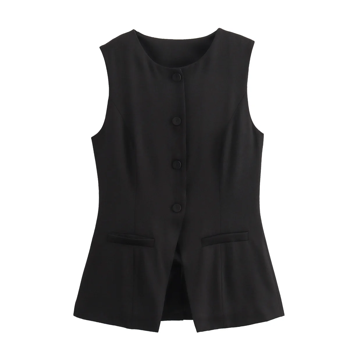 MUJER 2025 White Sleeveless Vest Women Button Summer Vests for Women Jacket Pink Vest Top Women Streetwear Women's Tailored Vest