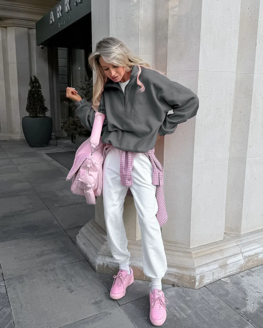 Women Autumn Winter Fleece Hoodies Elegant Stand Collar Zipper Loose Sweatshirt Elegant Solid Pullover Casual Top Streetwear