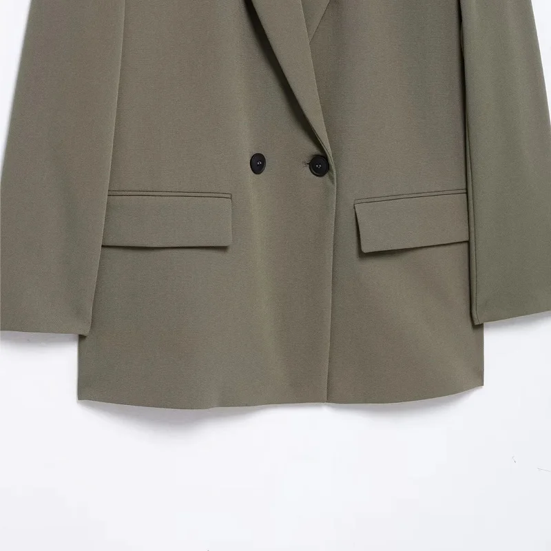 HXAO Women's Black Blazer New In Jackets Office Casual Long Blazer Woman Spring 2025 Long Sleeve Oversized Solid Blazer 088