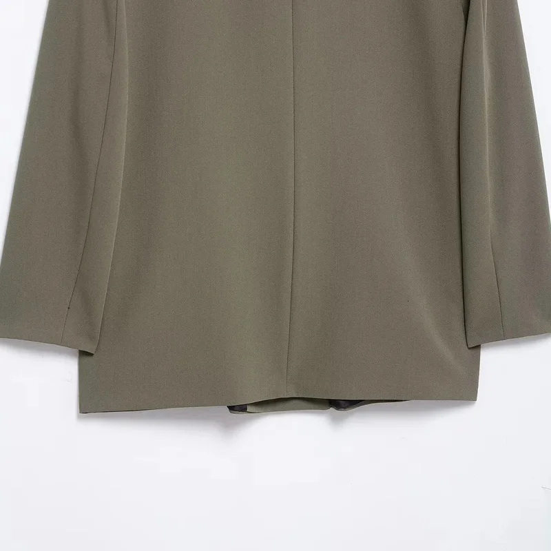 HXAO Women's Black Blazer New In Jackets Office Casual Long Blazer Woman Spring 2025 Long Sleeve Oversized Solid Blazer 088