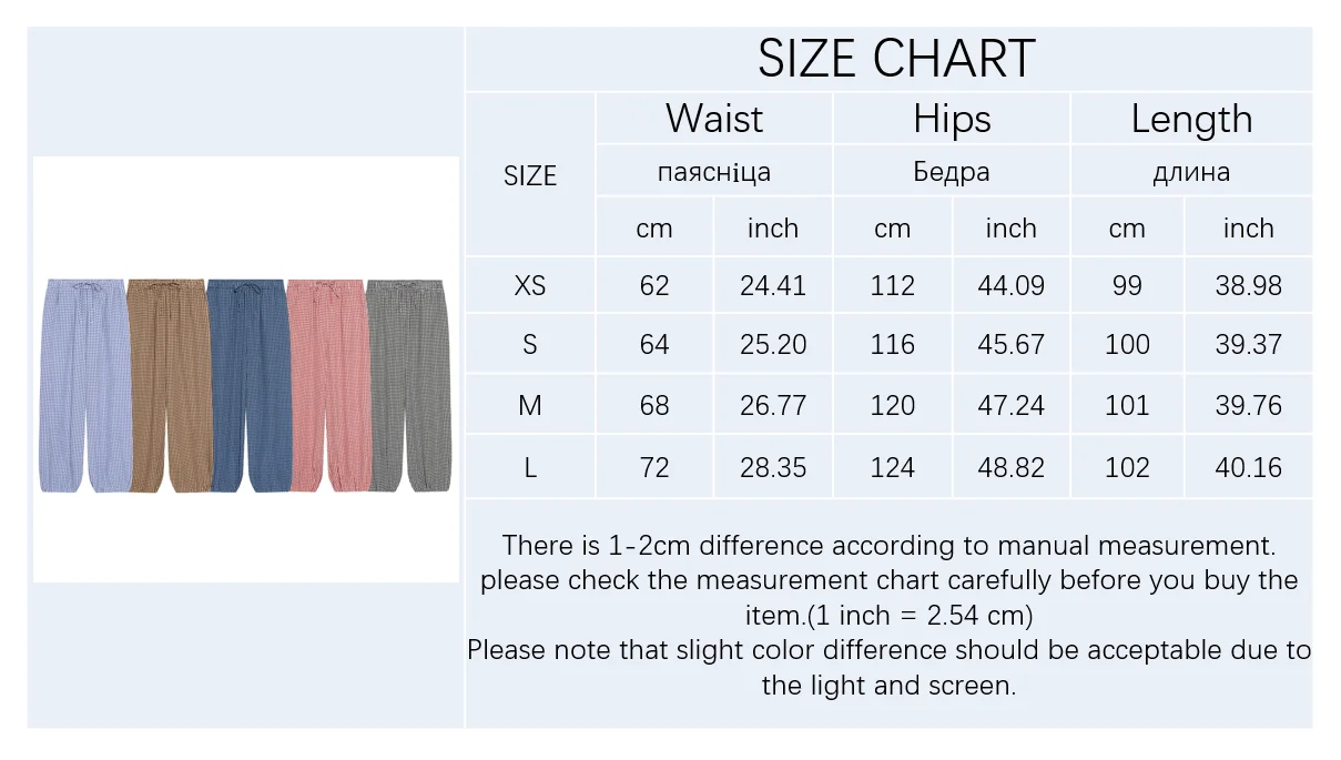 Women's Long Pants 2026 Summer New Style Red Plaid Drawstring Lantern Pants Long Pants Beach Vacation Casual Fashion