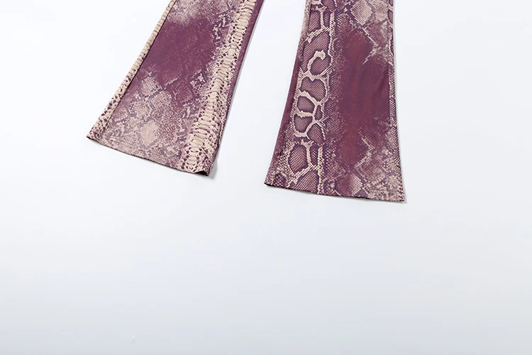 Weird Puss Letter Snake Print Tracksuit 2-Piece Set Women Patchwork Zip Jacket+Pants Matching Casual Stretch Streetwear Outfits