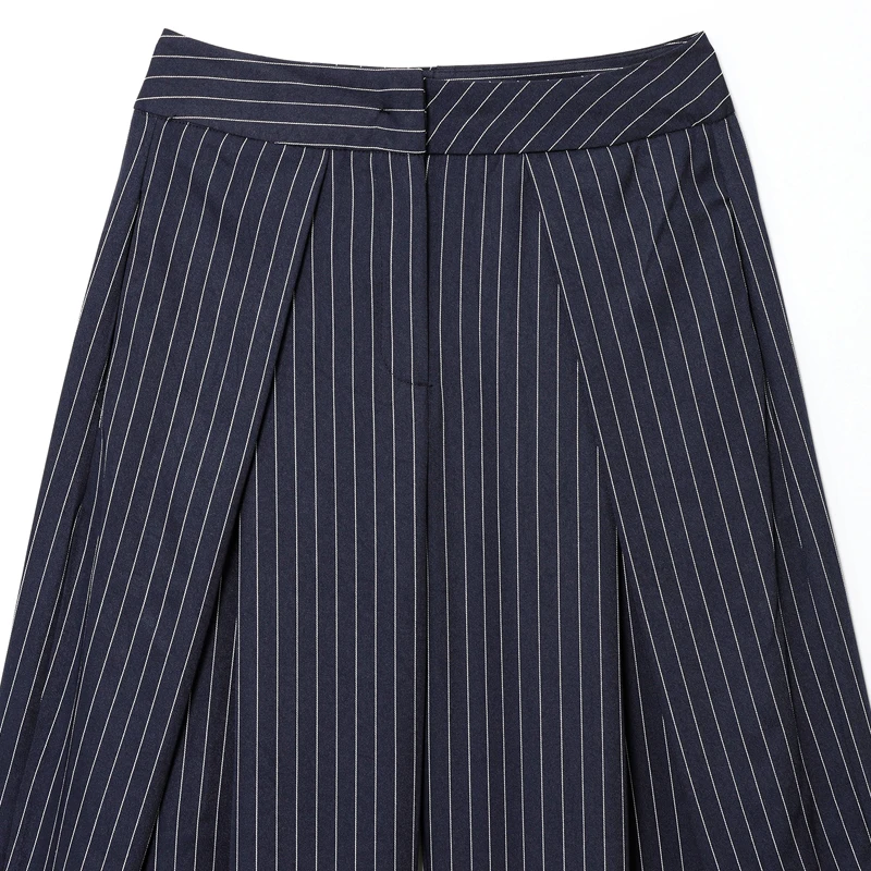HXAO Striped Baggy Pants Women's Pants Autumn 2025 Elegant Pleated Wide Leg Oversized Trousers Ladies Fashion High Waist Pants