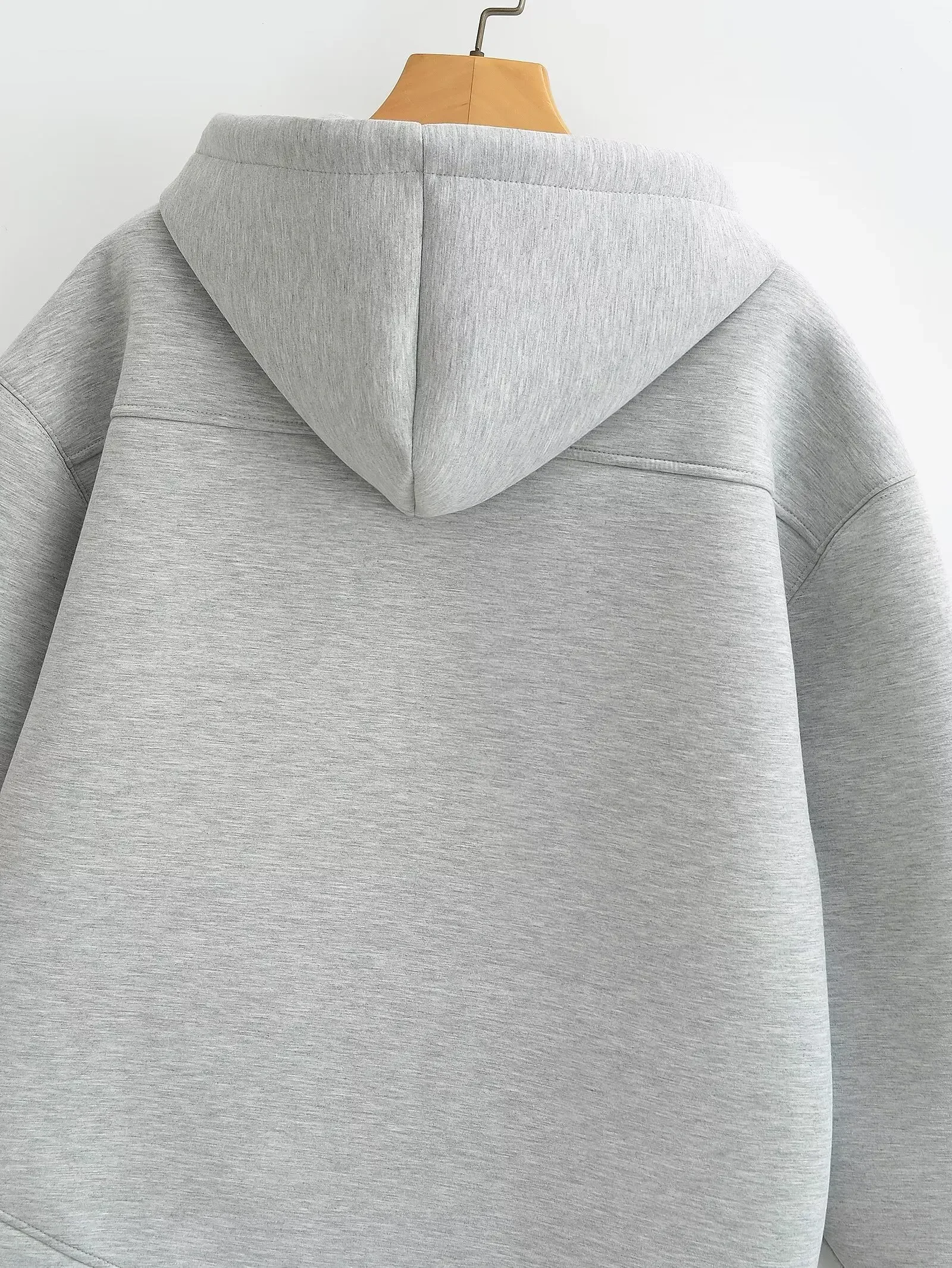 HH Autumn Women Casual Hooded Jacket Loose Oversize Zipper Hoodie Sweatshirts Solid Coat Office Lady Chic Outwear Tops