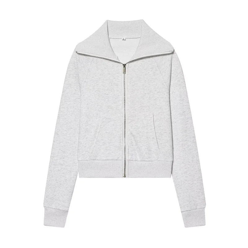MUJER 2026 Cropped Jacket Woman Zipper Varsity Jackets for Women Long Sleeve Winter Coat Female Streetwear Women's Jackets Sets