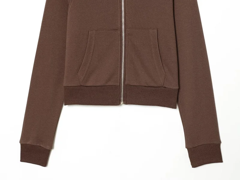 MUJER 2026 Cropped Jacket Woman Zipper Varsity Jackets for Women Long Sleeve Winter Coat Female Streetwear Women's Jackets Sets