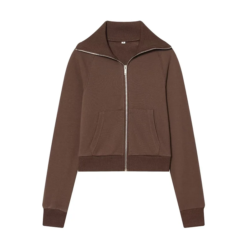 MUJER 2026 Cropped Jacket Woman Zipper Varsity Jackets for Women Long Sleeve Winter Coat Female Streetwear Women's Jackets Sets