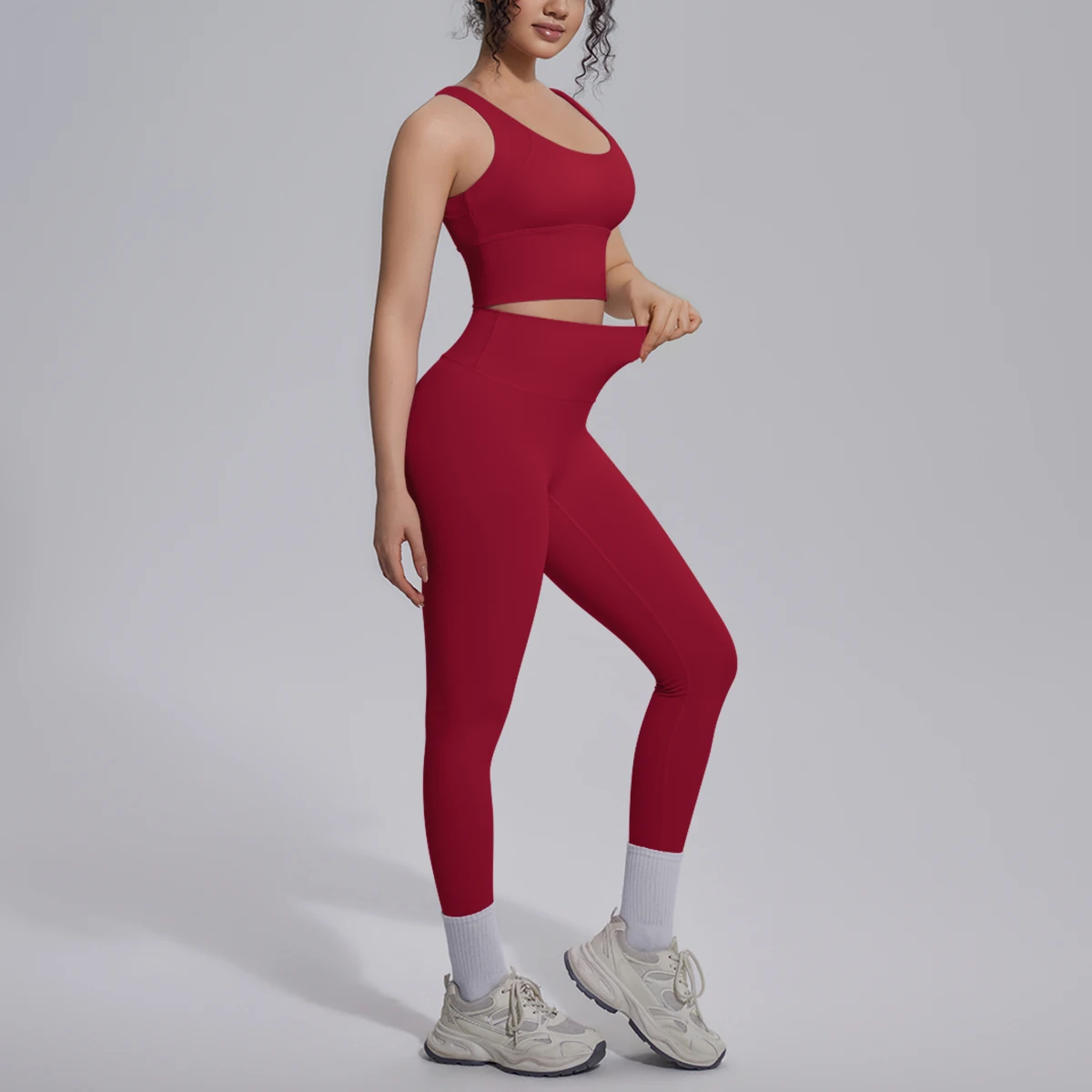 2PCS Yoga Set for Woman's Quick Drying Legging Outdoor Running Fitness Pants Summer Gym Backless Sports Bra with Chest Pad