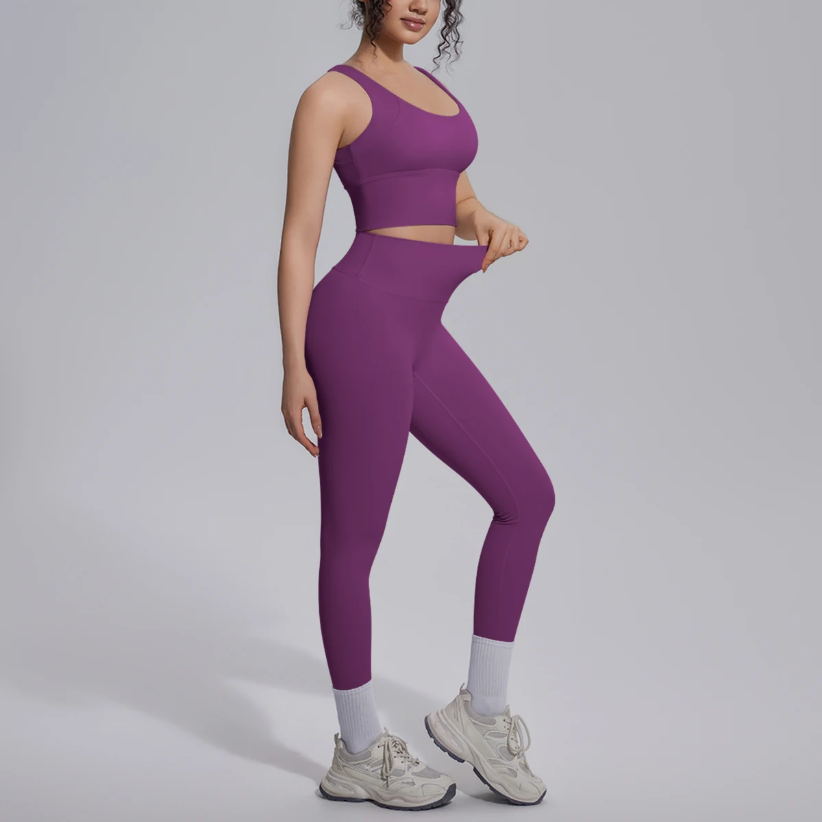 2PCS Yoga Set for Woman's Quick Drying Legging Outdoor Running Fitness Pants Summer Gym Backless Sports Bra with Chest Pad