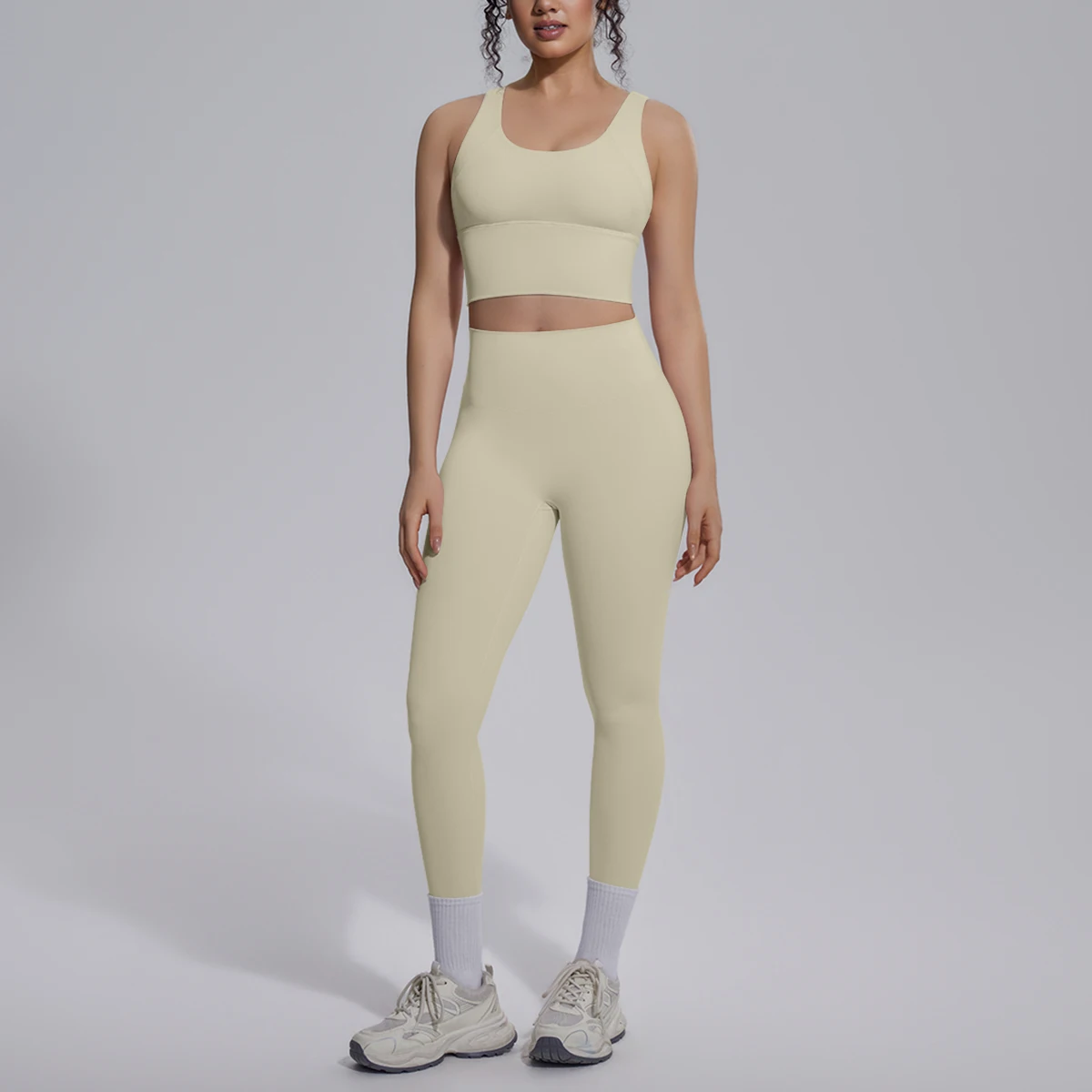 2PCS Yoga Set for Woman's Quick Drying Legging Outdoor Running Fitness Pants Summer Gym Backless Sports Bra with Chest Pad