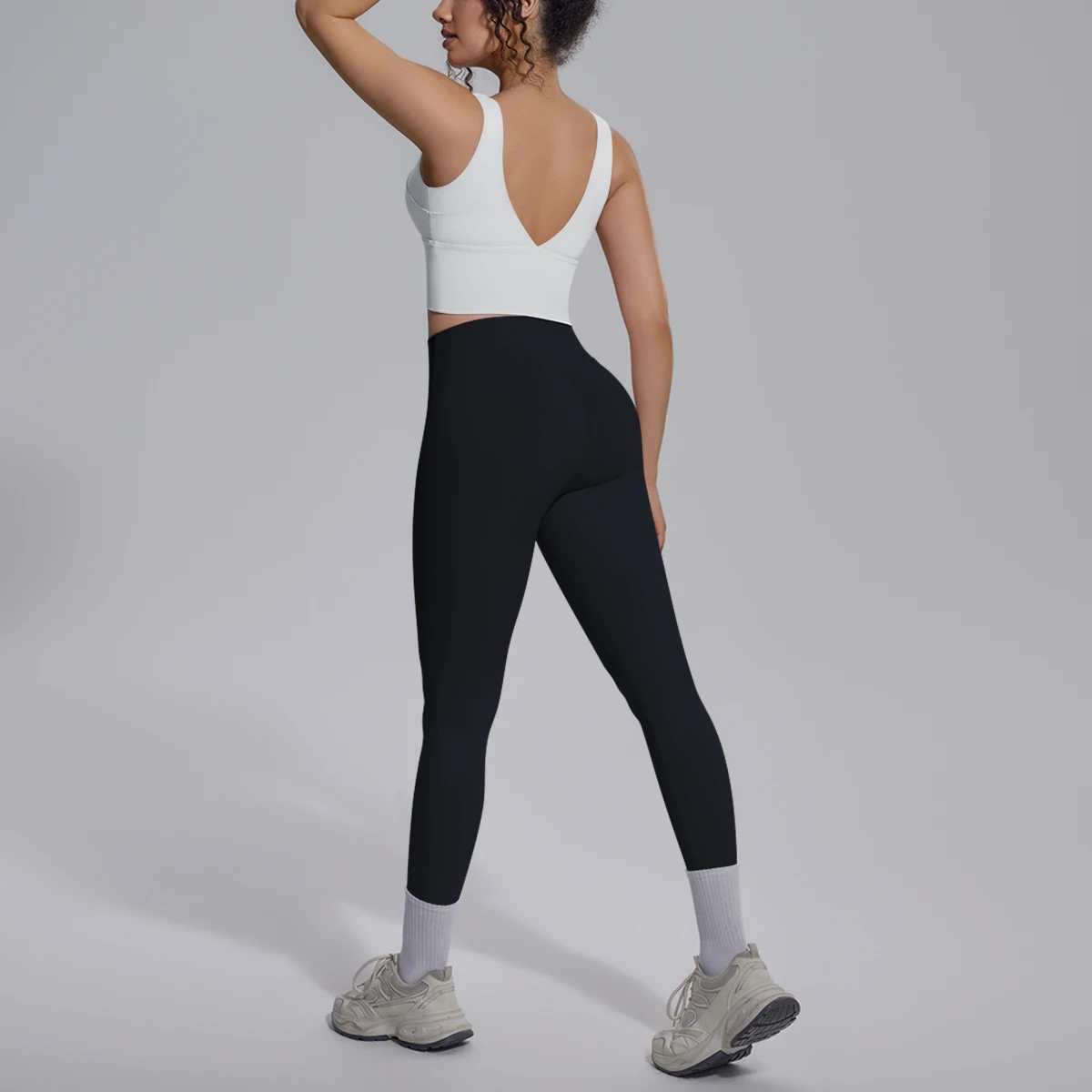 2PCS Yoga Set for Woman's Quick Drying Legging Outdoor Running Fitness Pants Summer Gym Backless Sports Bra with Chest Pad