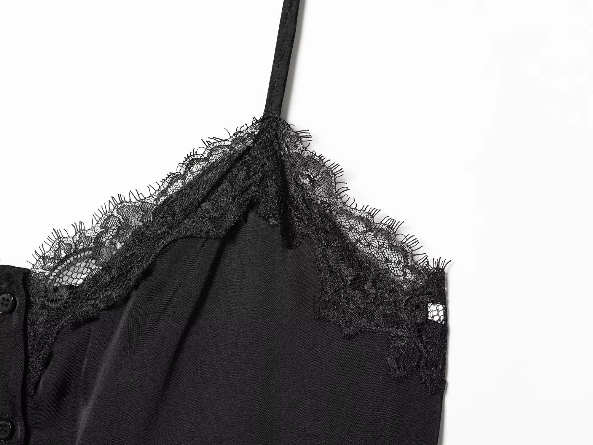 Lace-decorated satin-feel camisole crop top, flowing, sexy open back, 2026 summer new style, tie-waist, comfortable