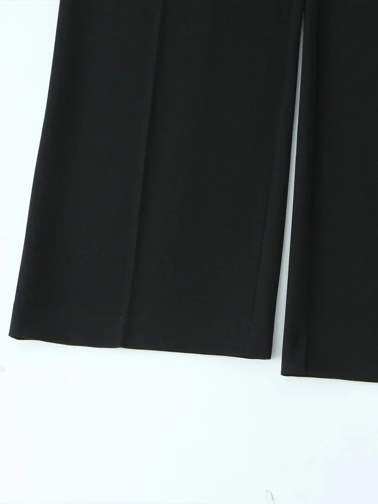 Willshela Women Fashion Solid Lace Up Side Zipper Straight Pants Vintage High Elastic Waist Female Chic Lady Trousers