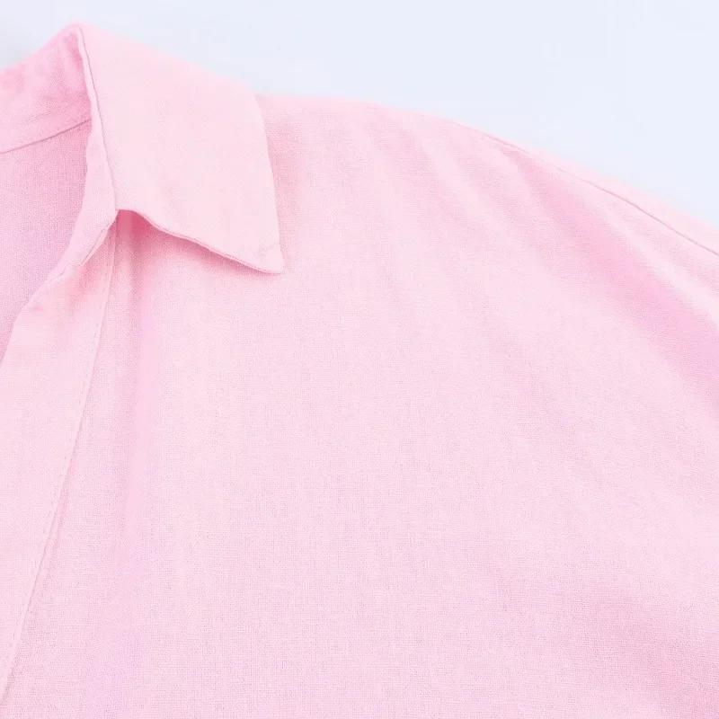 MUJER Striped Women's Shirt White Loose Casual Shirts for Women Summer Button up Shirts and Blouses Woman Wide Sleeve Ladies Top