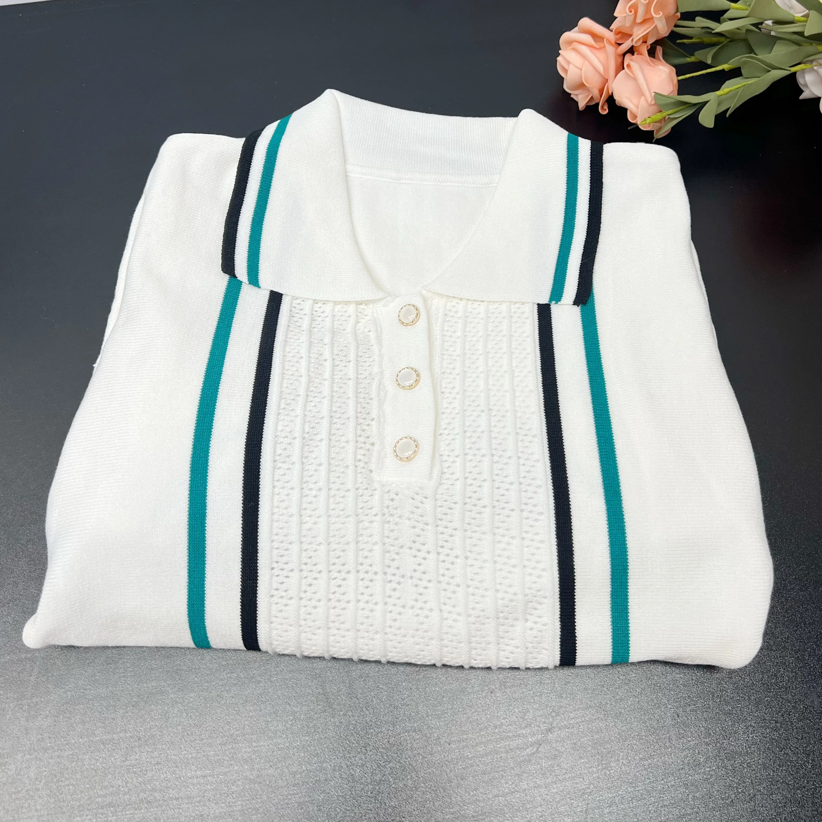 YuooMuoo Chic Fashion Sexy Package Hips Knitted Mini Dress 2026 Summer Vintage Turn-down Collar Ruffled Party Dress Streetrwear