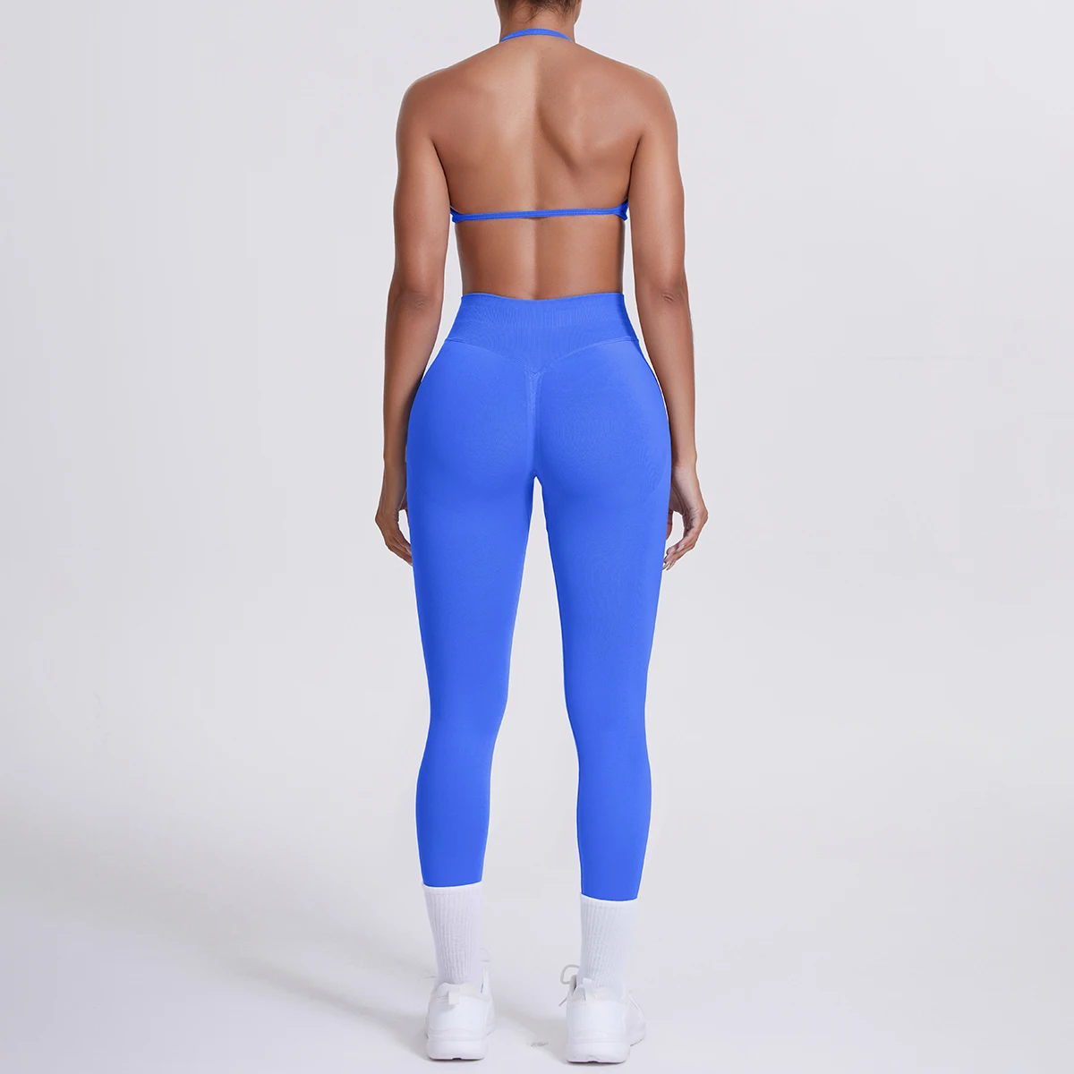 Women 2pcs Patchwork Sport Yoga Suit Training Sleeveless Sport Gym Tops Tummy Control Slimming Booty Leggings Yoga Suit Sports