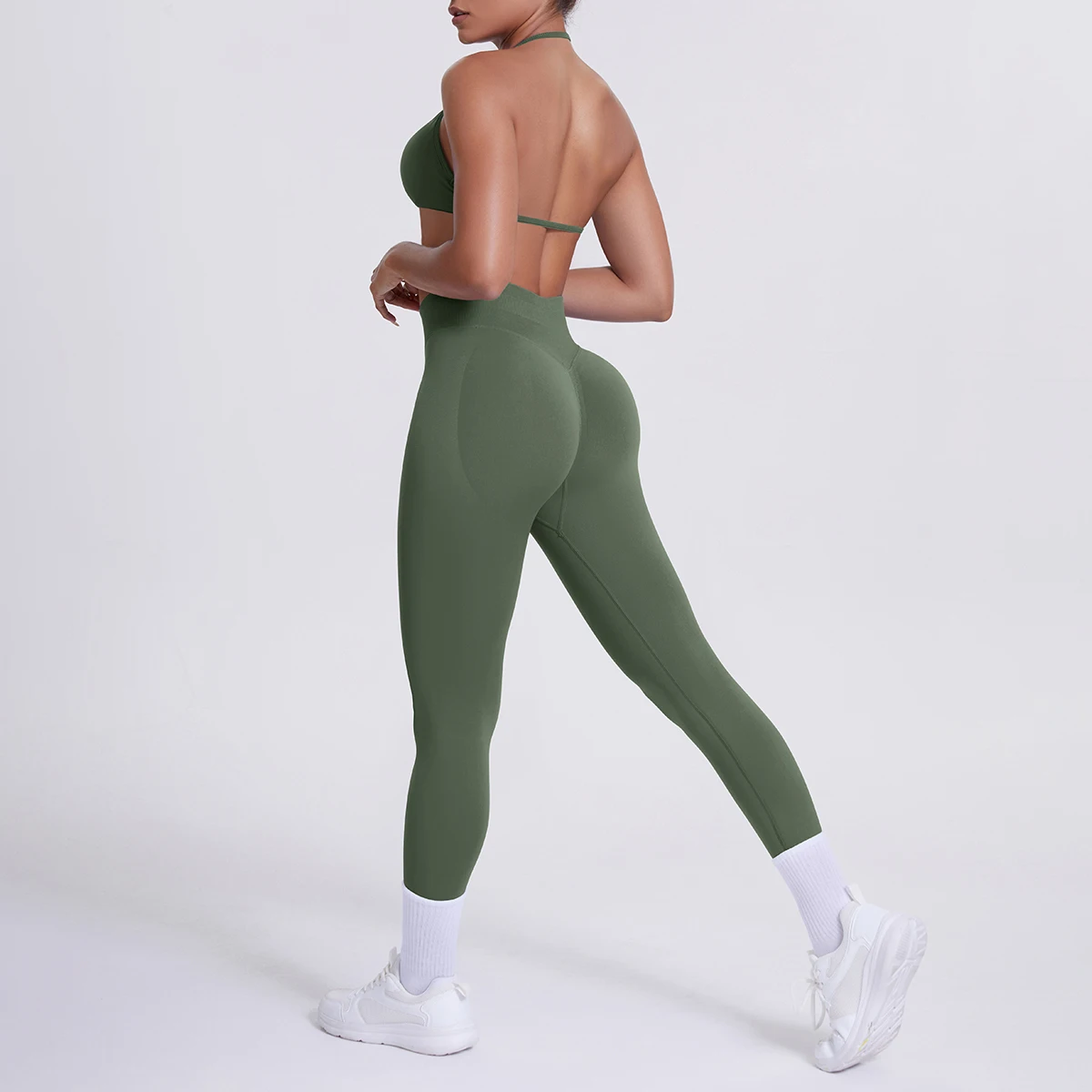 Women 2pcs Patchwork Sport Yoga Suit Training Sleeveless Sport Gym Tops Tummy Control Slimming Booty Leggings Yoga Suit Sports