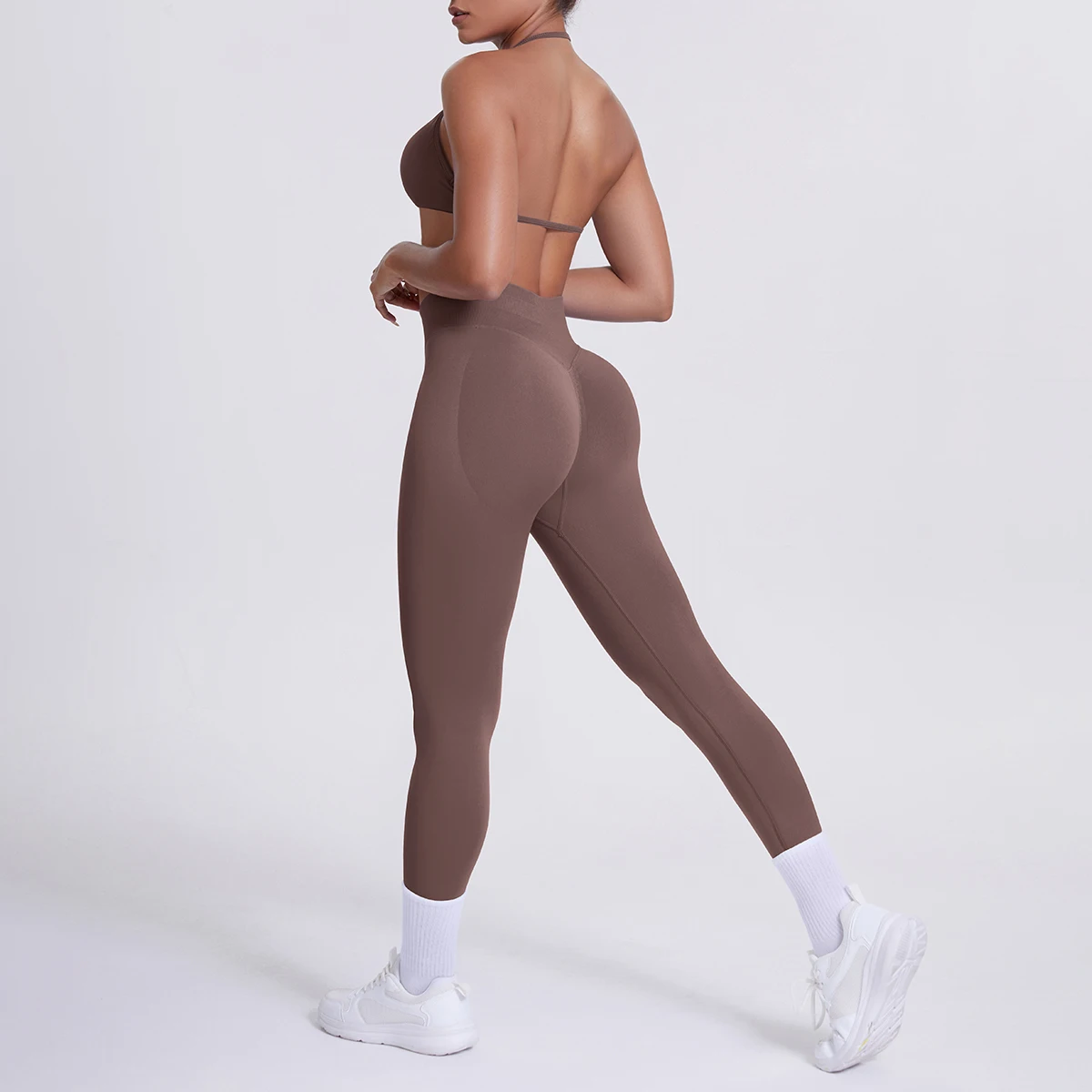 Women 2pcs Patchwork Sport Yoga Suit Training Sleeveless Sport Gym Tops Tummy Control Slimming Booty Leggings Yoga Suit Sports