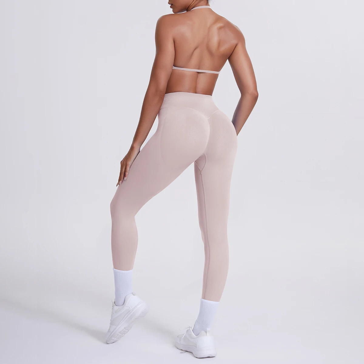 Women 2pcs Patchwork Sport Yoga Suit Training Sleeveless Sport Gym Tops Tummy Control Slimming Booty Leggings Yoga Suit Sports