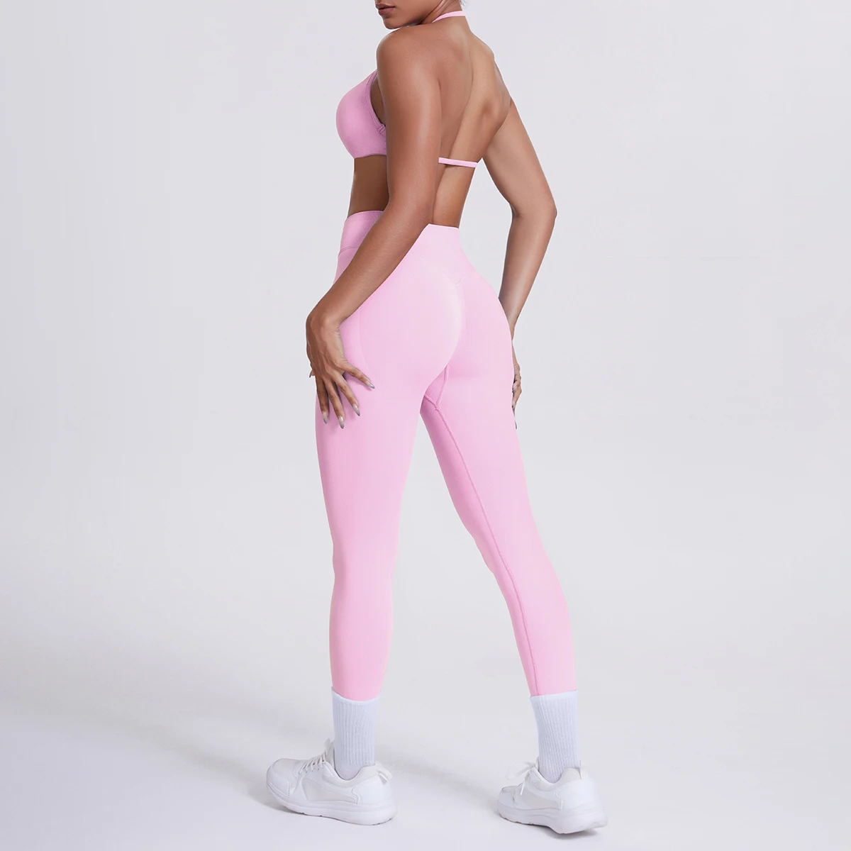 Women 2pcs Patchwork Sport Yoga Suit Training Sleeveless Sport Gym Tops Tummy Control Slimming Booty Leggings Yoga Suit Sports