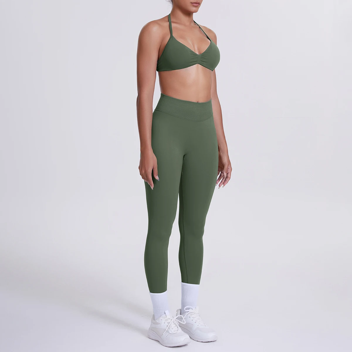 Women 2pcs Patchwork Sport Yoga Suit Training Sleeveless Sport Gym Tops Tummy Control Slimming Booty Leggings Yoga Suit Sports