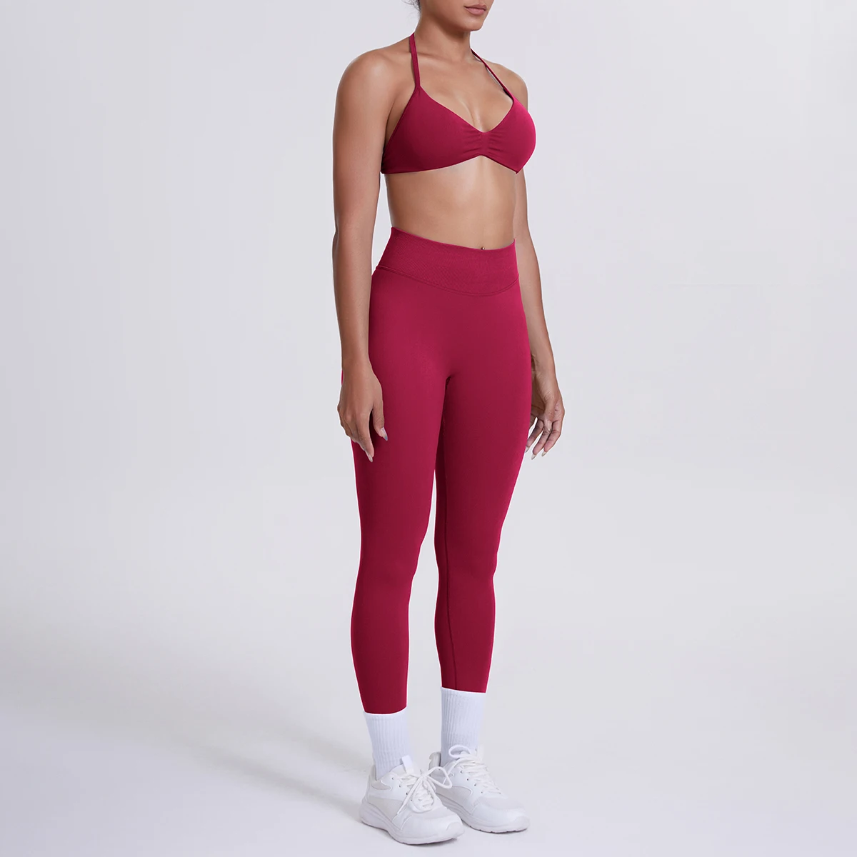 Women 2pcs Patchwork Sport Yoga Suit Training Sleeveless Sport Gym Tops Tummy Control Slimming Booty Leggings Yoga Suit Sports