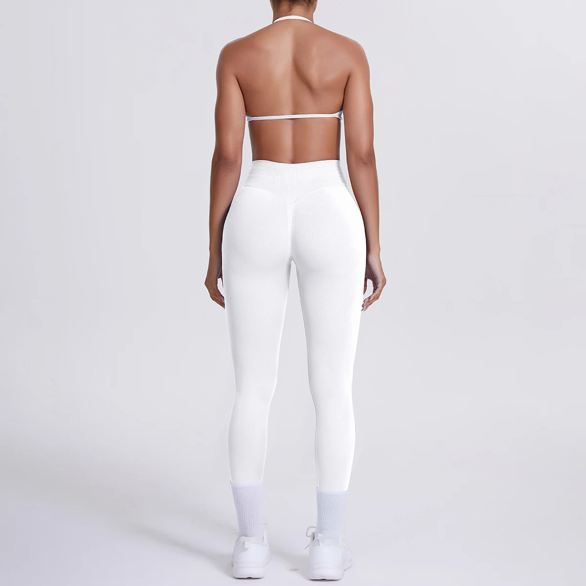 Women 2pcs Patchwork Sport Yoga Suit Training Sleeveless Sport Gym Tops Tummy Control Slimming Booty Leggings Yoga Suit Sports