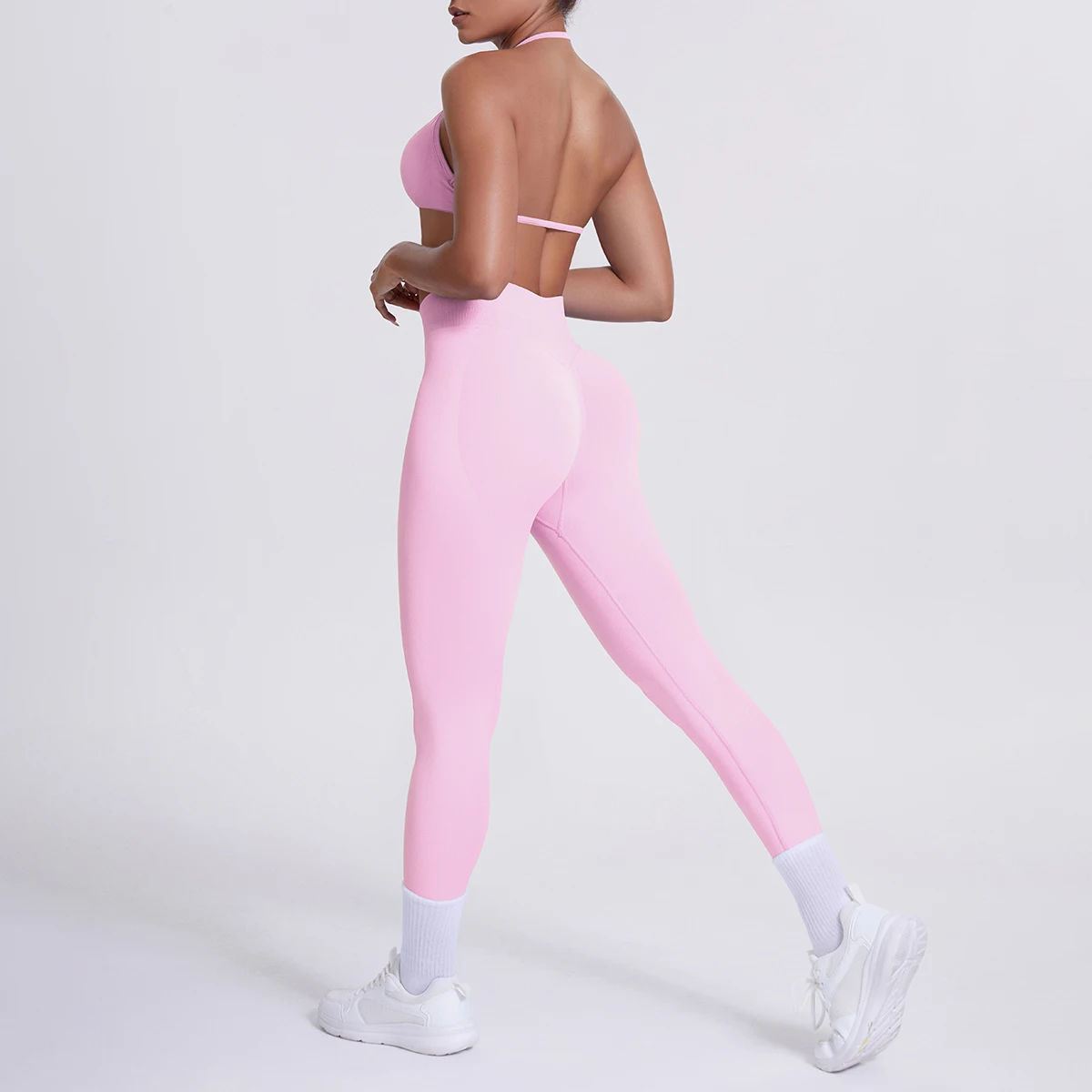 Women 2pcs Patchwork Sport Yoga Suit Training Sleeveless Sport Gym Tops Tummy Control Slimming Booty Leggings Yoga Suit Sports