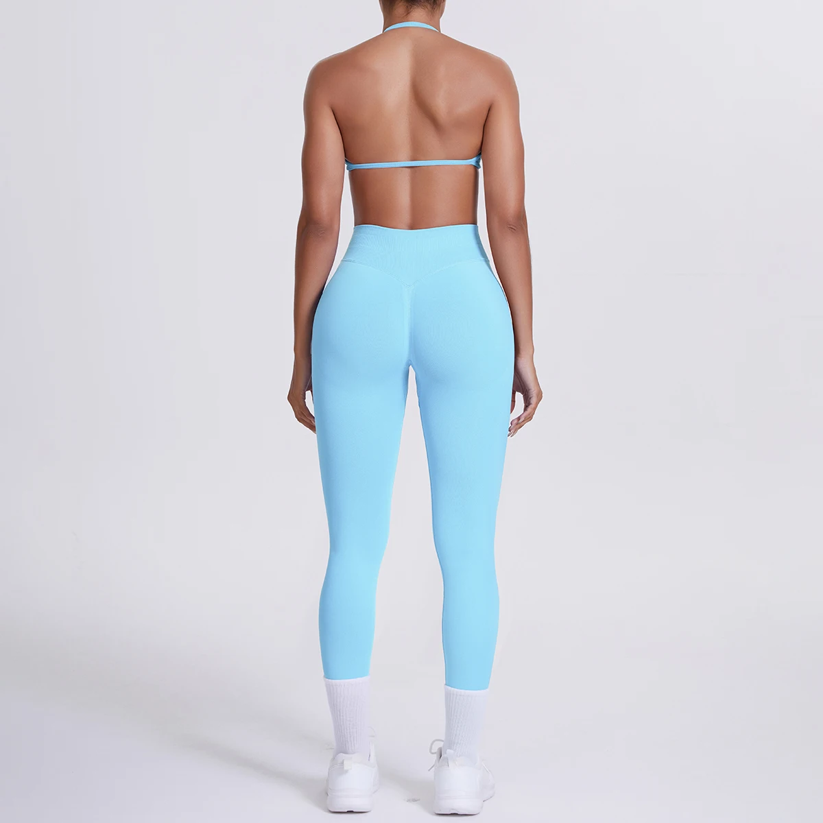 Women 2pcs Patchwork Sport Yoga Suit Training Sleeveless Sport Gym Tops Tummy Control Slimming Booty Leggings Yoga Suit Sports