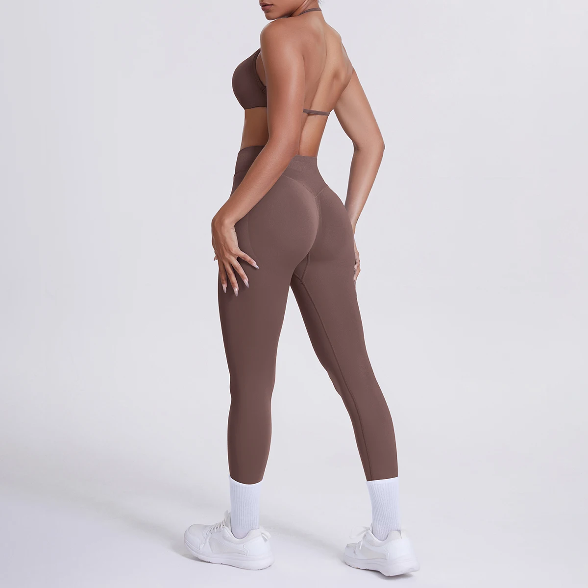 Women 2pcs Patchwork Sport Yoga Suit Training Sleeveless Sport Gym Tops Tummy Control Slimming Booty Leggings Yoga Suit Sports